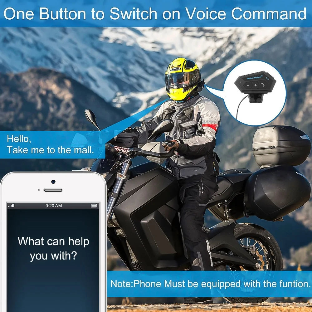 Motorcycle Helmet Wireless Intercom Headset