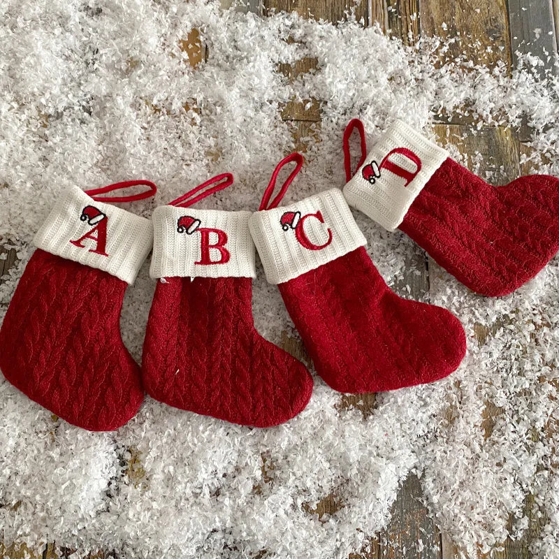 Christmas Alphabet Knitting Socks