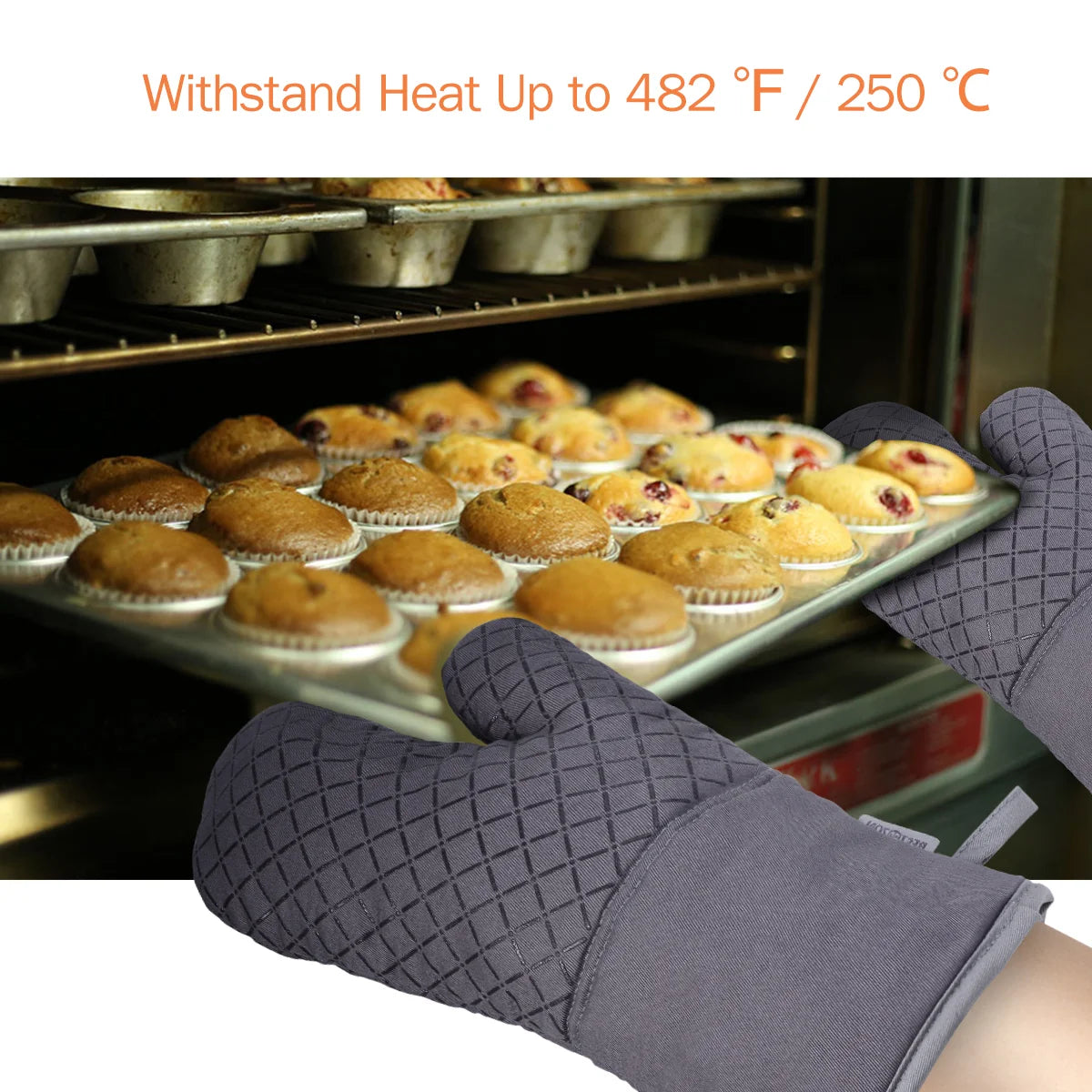 Heat Resistant Oven Mitts and Pot Holders