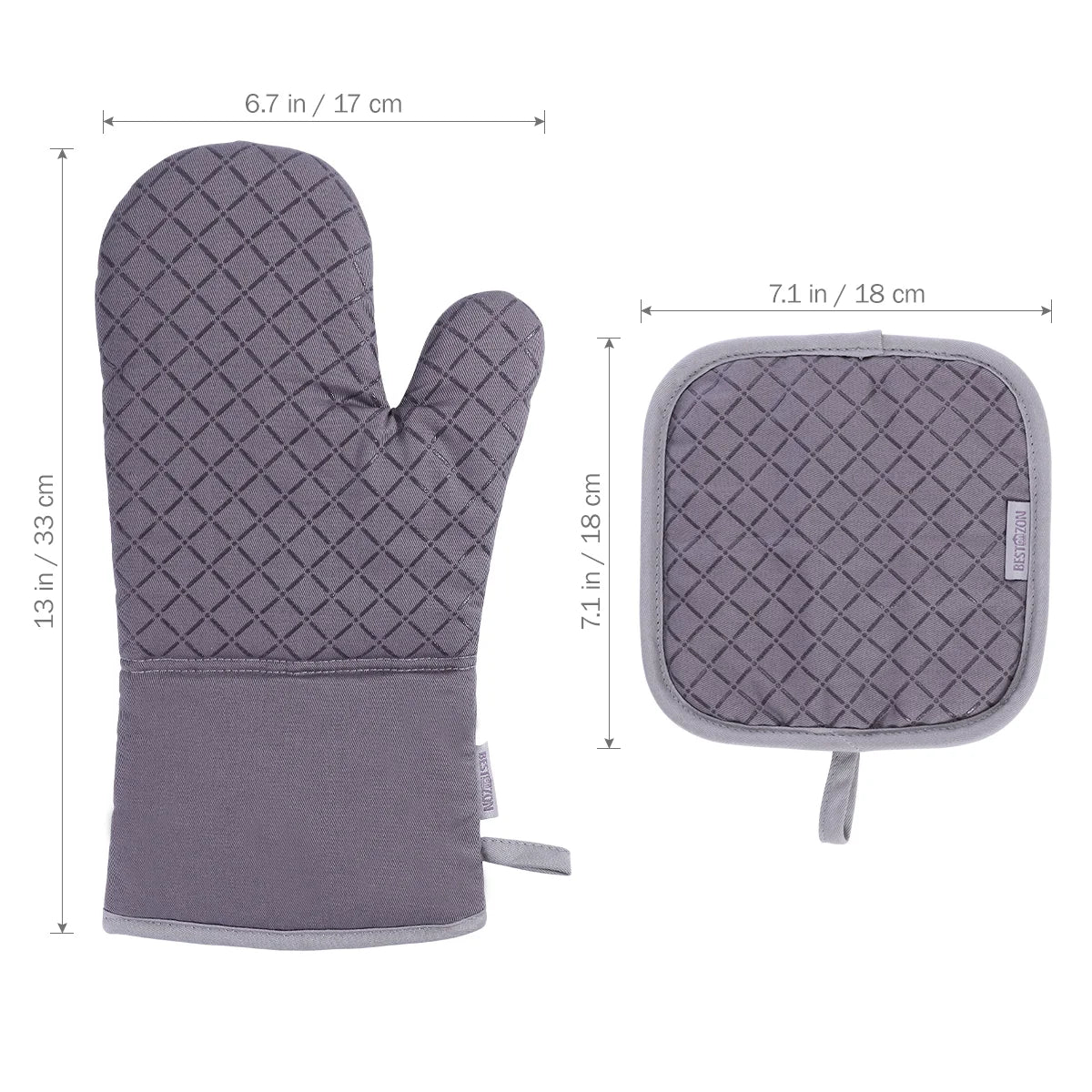 Heat Resistant Oven Mitts and Pot Holders